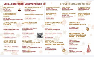 Афиша новогодних мероприятий.